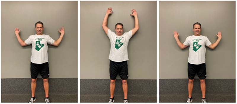 Wall angels physical therapy golf exercise